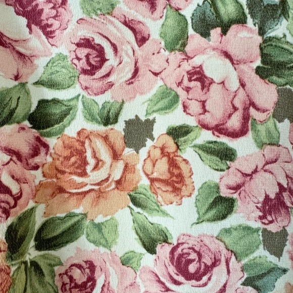 Vintage Adrianna Papell Size 10M 100% Silk Floral Maxi Dress Blouson Cottage - Picture 4 of 7